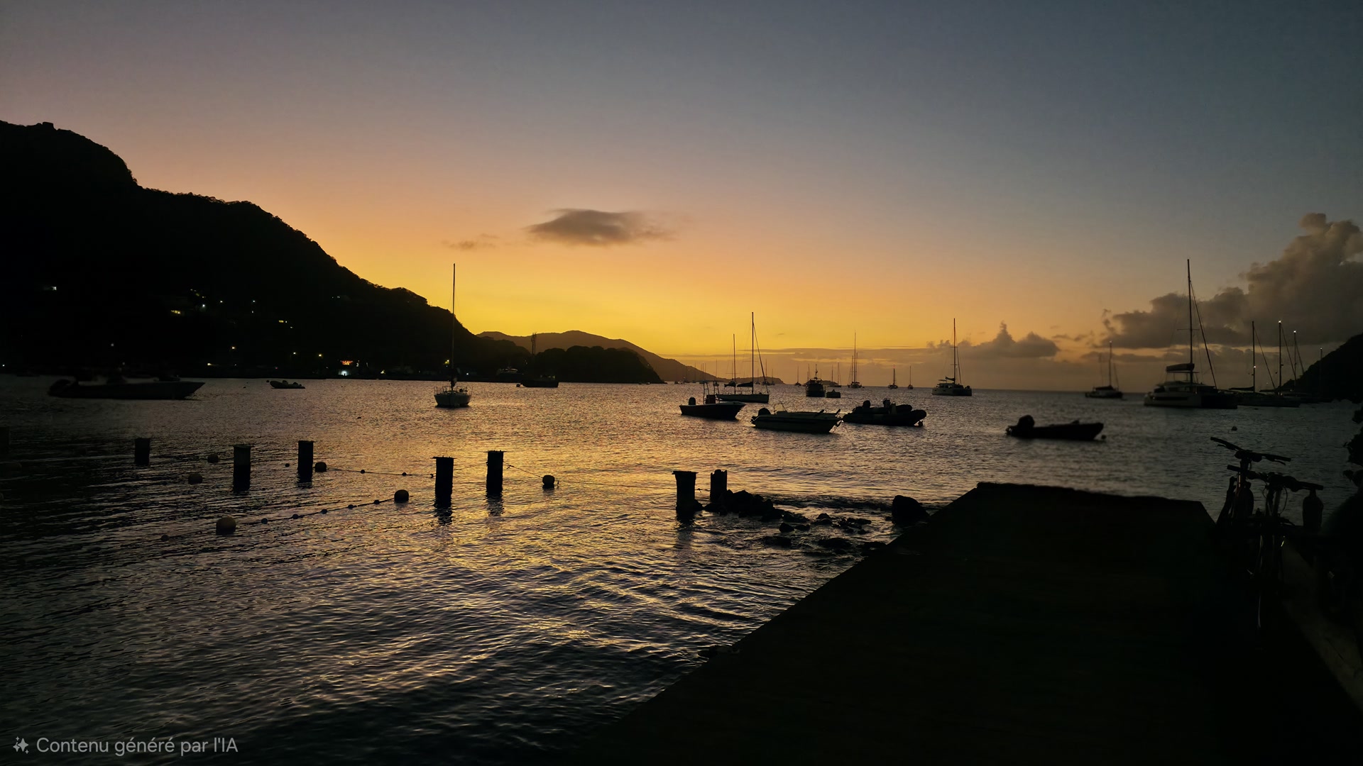 Coucher de soleil sur la baie de Terre-de-Haut